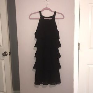 Ruffle black dress